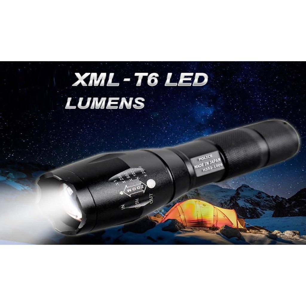 ĐÈN PIN SIÊU SÁNG CÔNG NGHỆ NHẬT XML - T6 LED LUNMENS