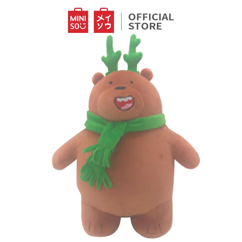 Đồ chơi nhồi bông mềm Miniso X We Bare Bears Christmas 3.0 - Hàng chính hãng