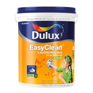 [FREESHIP]+[GIÁ SỈ] Sơn nước nội thất cao cấp DULUX EASYCLEAN Lau chùi hiệu quả Bề mặt mờ - A991 - 1 lít (màu pha)