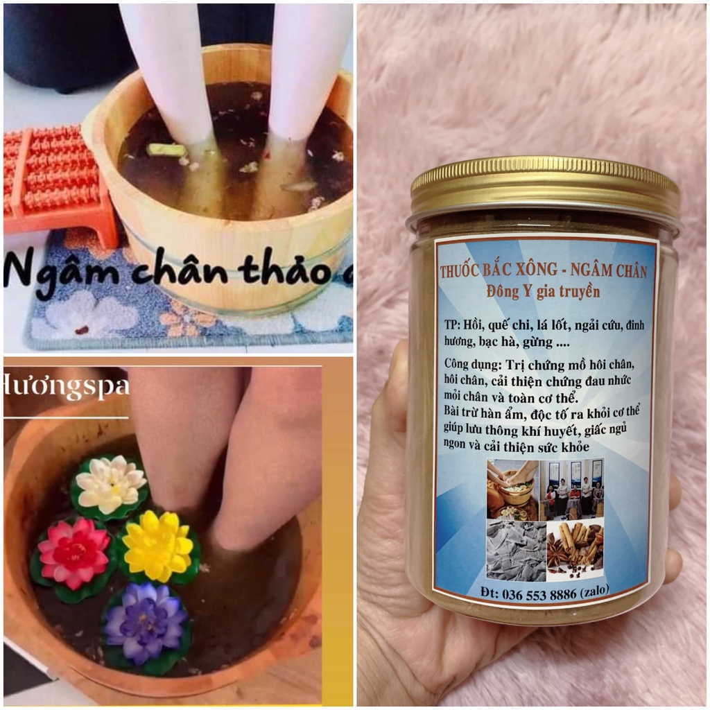 Bột Ngâm Chân Thảo Dược - Bột Xông Chân Thảo Mộc Bài Trừ Hàn Ẩm, Độc Tố Giúp Lưu Thông Khí Huyết