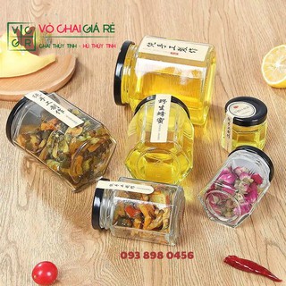 COMBO 10 Hũ thũy tinh lục giác 100ml