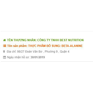 Giúp Tăng Sức Mạnh, Sức Bền, Pre Workout, Bổ Sung Trước Khi Tập BETA-ALANINE 200g (250 Lần Dùng)