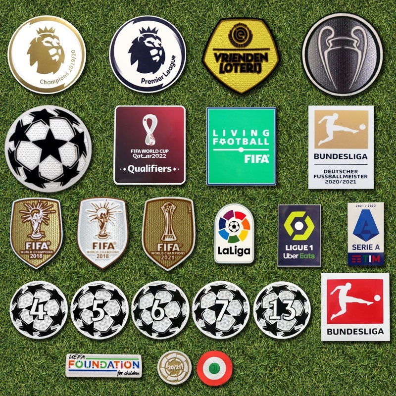Bộ 2021 Miếng Vá Ủi Quần Áo Hình Bóng Đá La Liga Bundesliga