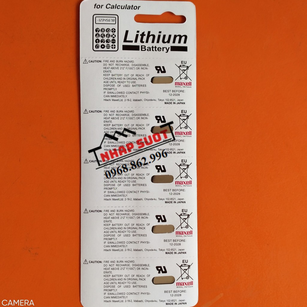 [Vỉ 5 Viên] Pin Khuy Áo Maxell CR 2032