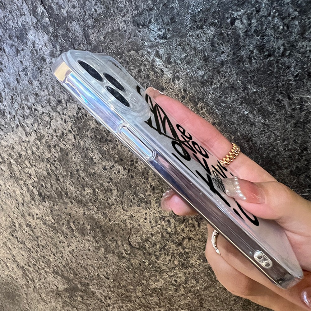 Ốp Điện Thoại TPU Trong Suốt In Chữ i Love You Cho iPhone 13 12 11 Pro Max 13 Mini X XR XS Max SE 2020 2022 6 6S 7 8 Plus