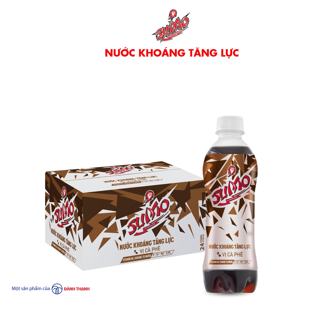 Lốc 6 chai Nước Khoáng Tăng Lực Sumo Cà Phê 350ml