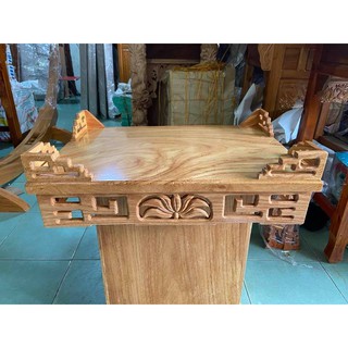 Bàn thờ treo tường chạm Hoa Sen lủng 60 X 42CM