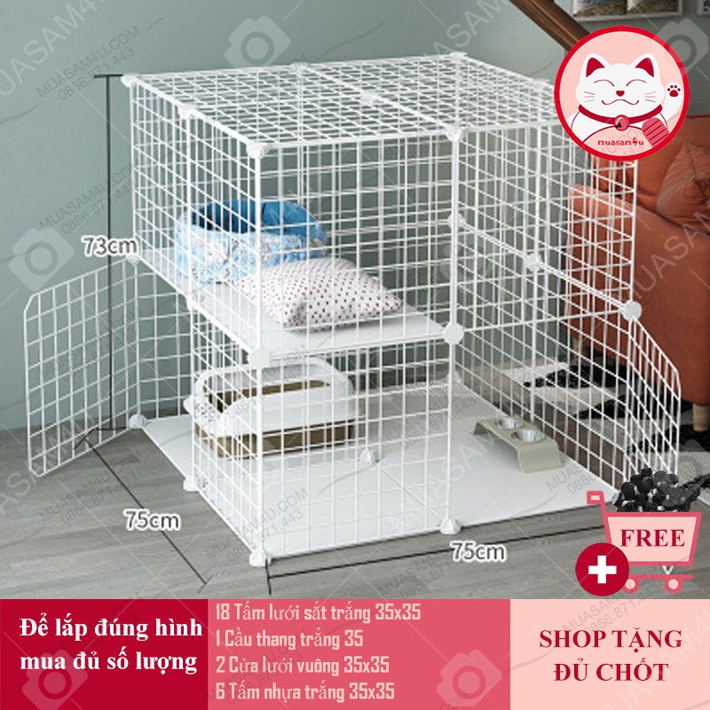 Quây chuồng chó, mèo ⚡𝐅𝐑𝐄𝐄𝐒𝐇𝐈𝐏⚡ tấm nhựa trong, lưới sắt, thép nhiều màu