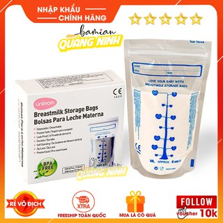 Túi zip trữ sữa mẹ UNIMOM Hàn Quốc Hộp 10/20/30/60 túi