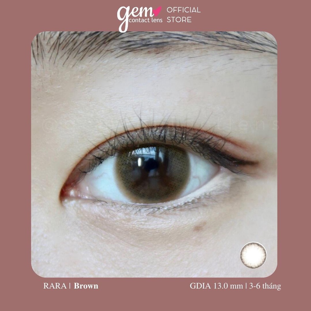 OLENS Lens áp tròng RARA BROWN - HSD 6 THÁNG - Áp Tròng Nâu Tự Nhiên Ẩm Cao Phù Hợp Mắt Nhạy Cảm