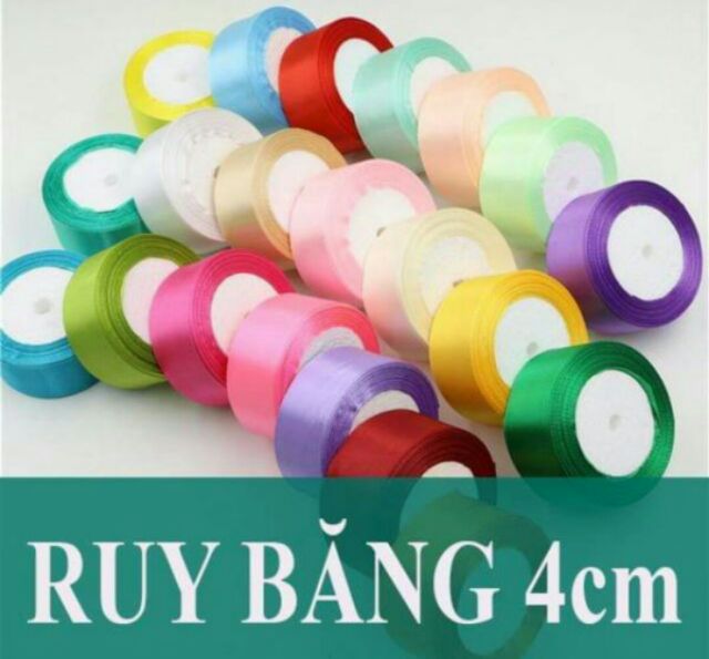 Ruy băng lụa satin 1cm, 2cm, 4cm