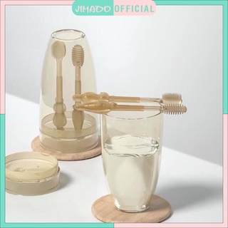 Bàn chải đánh răng silicon cho bé full bộ 3 sản phẩm gạc rơ lưỡi và matxa nướu an toàn tiện ích JIMADO S070