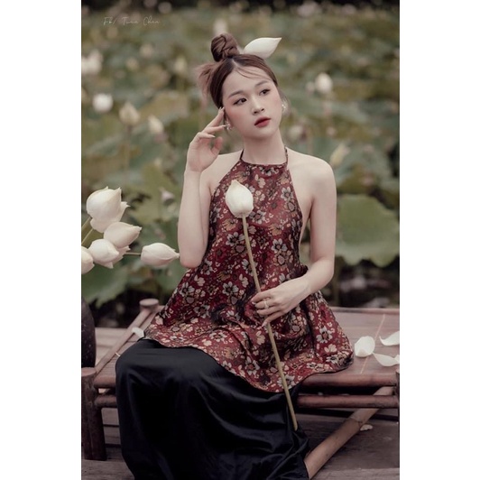 Áo yếm Gấm chụp Sen siêu hót 2022