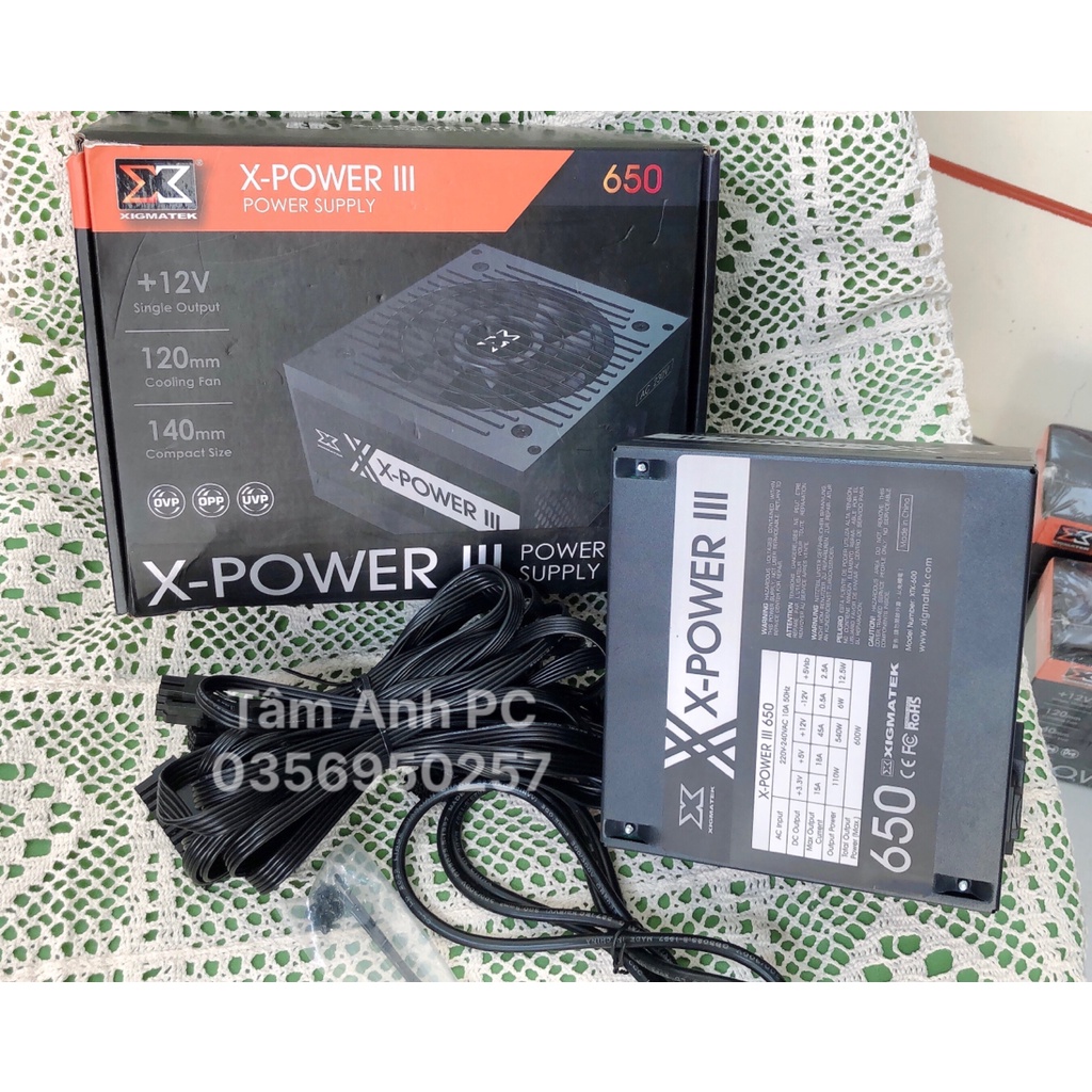 Nguồn máy tính Xigmatek Z-POWER 600 EN45945 - 500W Hiệu suất 80 plus white (Z600)