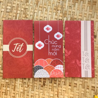 ĐỘC QUYỀN SHOPPEE - MUA 5 TẶNG 1 - SET BAO LÌ XÌ ĐỎ 2022 SANG TRỌNG - TINH TẾ TẶNG KHÁCH HÀNG