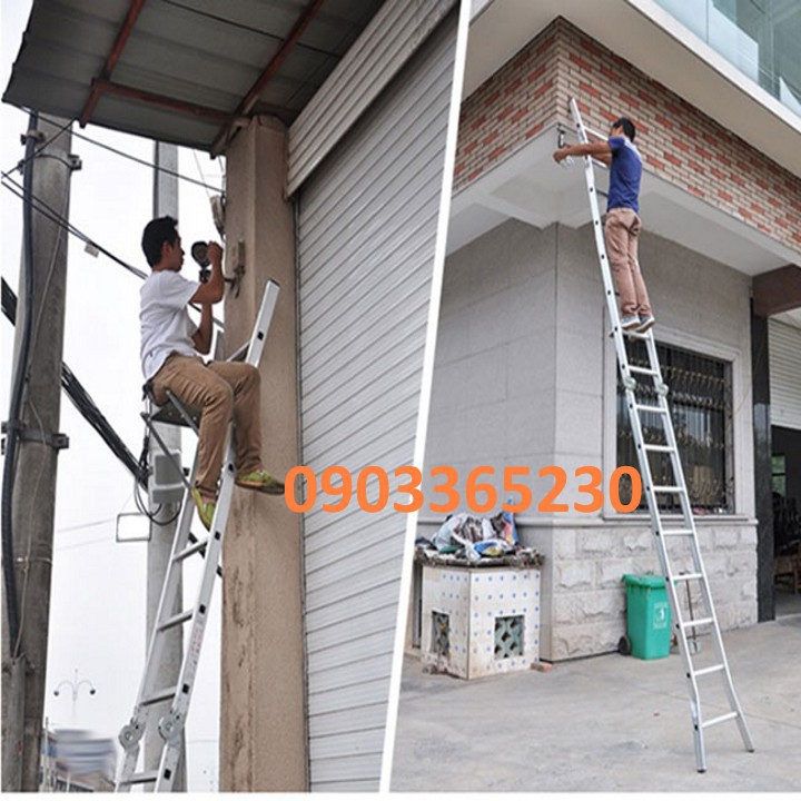 Thang nhôm gấp 4 đoạn Nikita chữ I: 4,7m; chữ A: 2.3m NIK44A