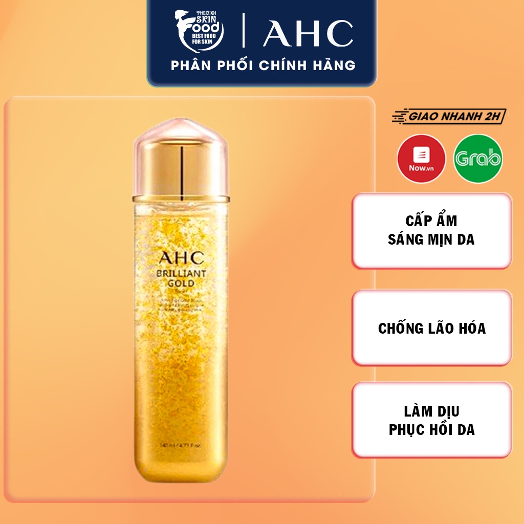 Nước Cân Bằng Ngăn Lão Hóa Tinh Chất Vàng AHC Brilliant Gold Toner 140ml