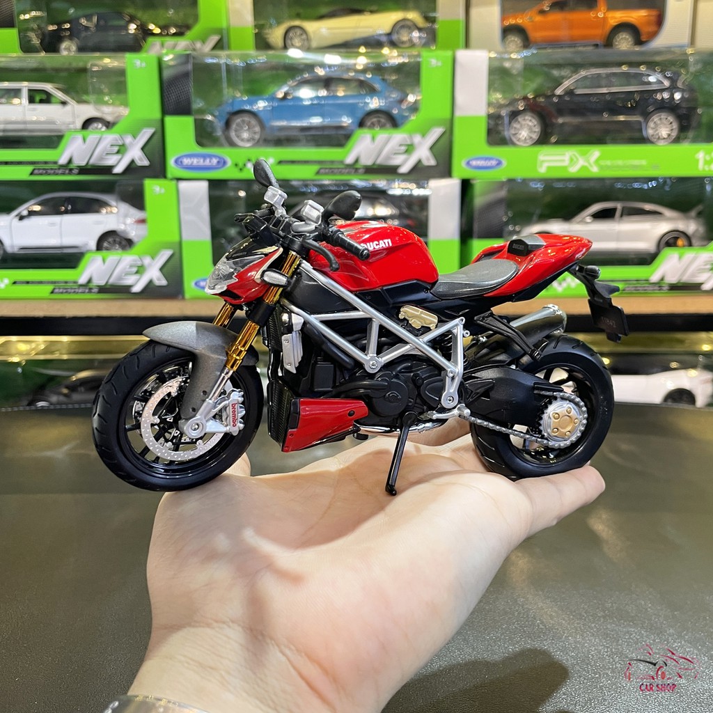 Mô hình xe mô tô Ducati Street Fighter Tỉ Lệ 1:12 hãng Maisto