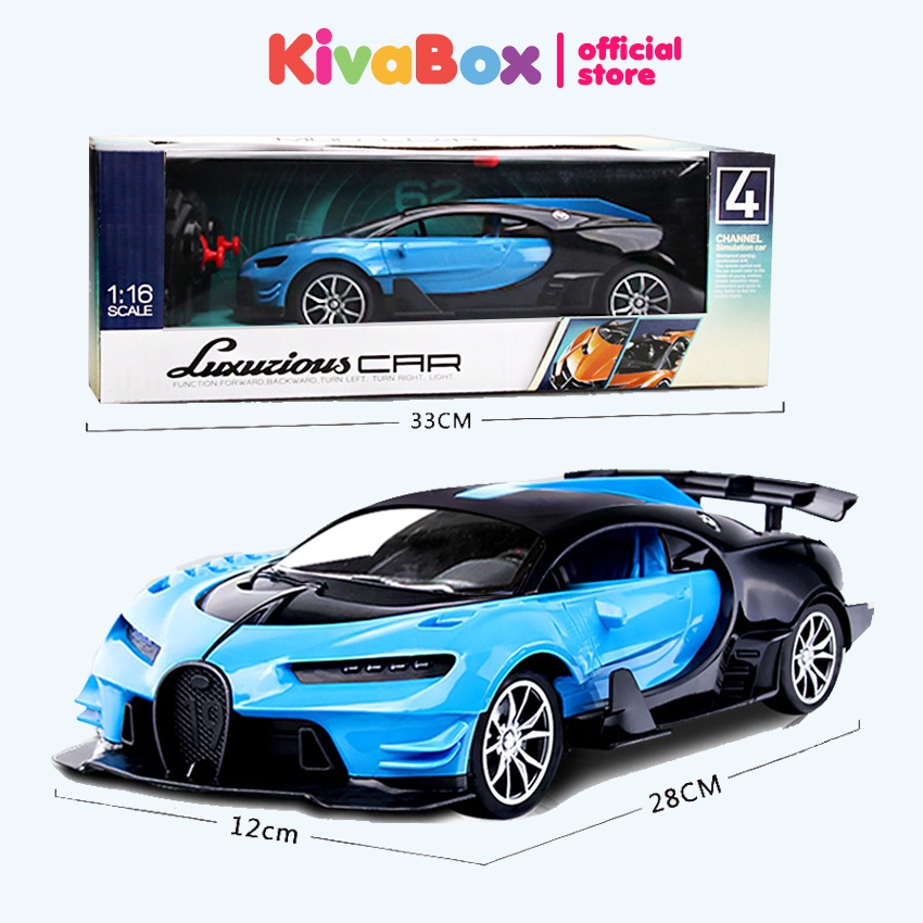 Xe ô tô điều khiển từ xa Kivabox chất liệu nhựa ABS chống va đập