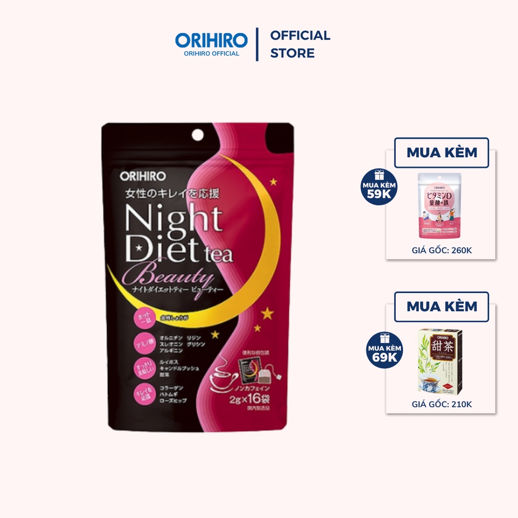 Trà giảm cân Beauty Collagen Orihiro 16 gói