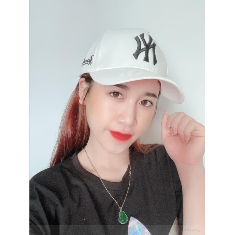 Mũ lưỡi trai NY, nón NY trắng logo thêu yankee đen cao cấp,hàng thiết kế xuất khẩu,dành cho mọi lứa tuổi cả nam và nữ.