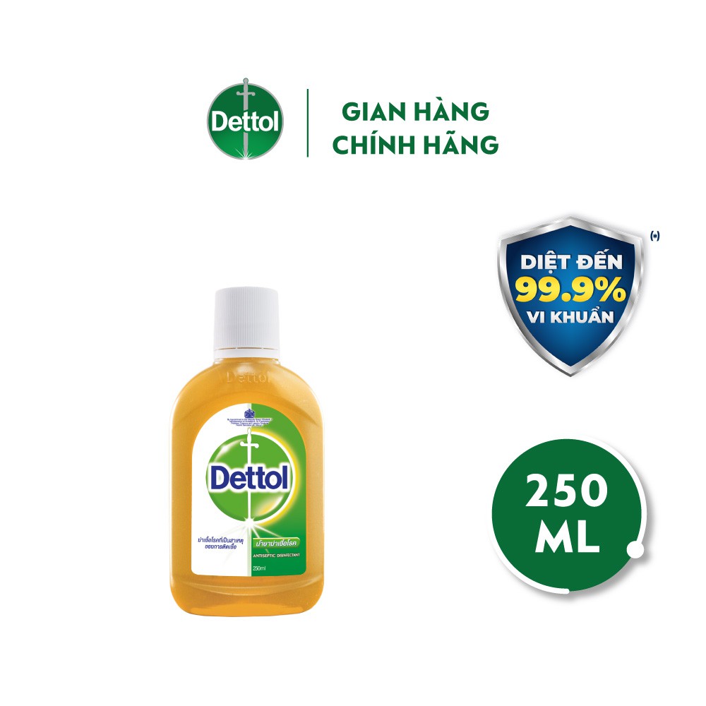 [Mã FMCGDET7 giảm 8% đơn 250K] Dung dịch diệt khuẩn đa năng Dettol 250ml