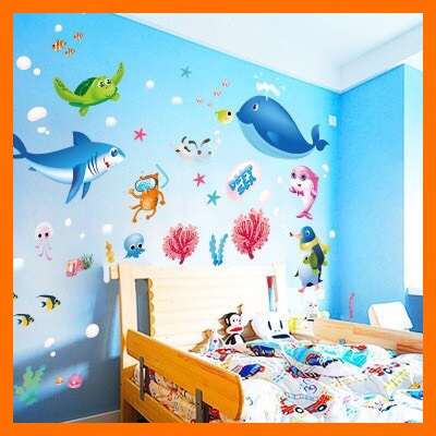 Decal dán tường cá đại dương