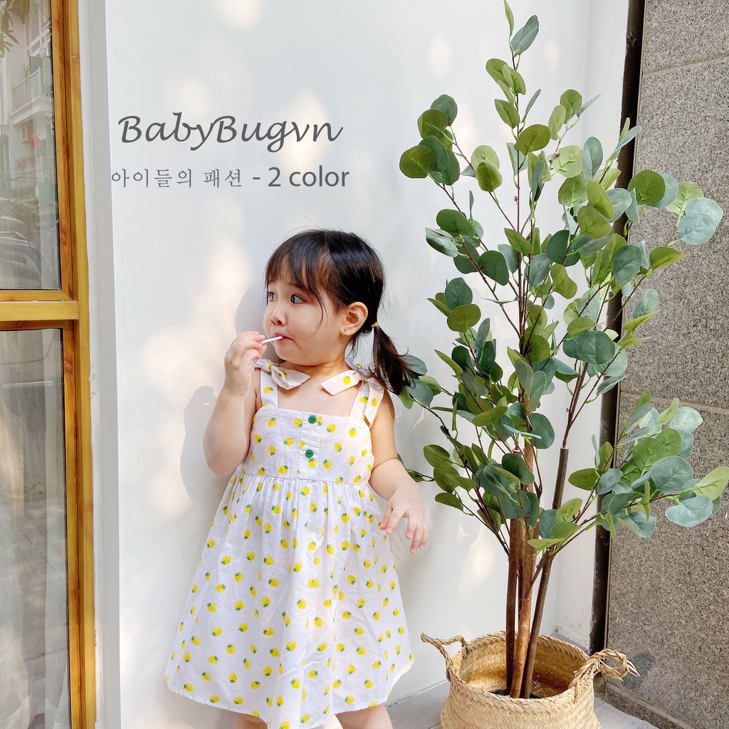 Váy hai dây bé gái - Sarah dress - Babybugvn