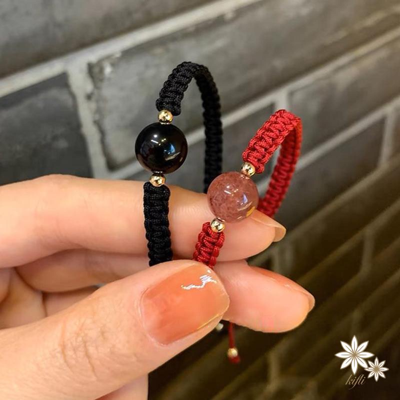 Vòng Đeo Tay Bằng Đá obsidian Thời Trang Cho Cặp Đôi