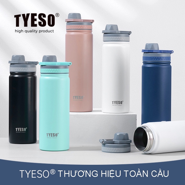 Bình giữ nhiệt TYESO thể tích 750ml, giữ nhiệt nóng/lạnh trên 12H 4 màu
