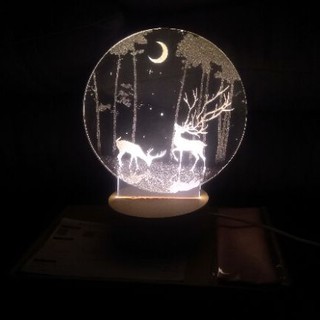 Đèn trang trí, đèn ngủ 3D độc đáo mẫu Noel