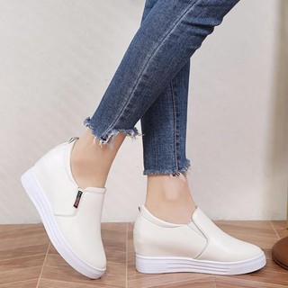 Giày nữ độn đế 7cm chất da mềm, êm chân TH [D05-1]