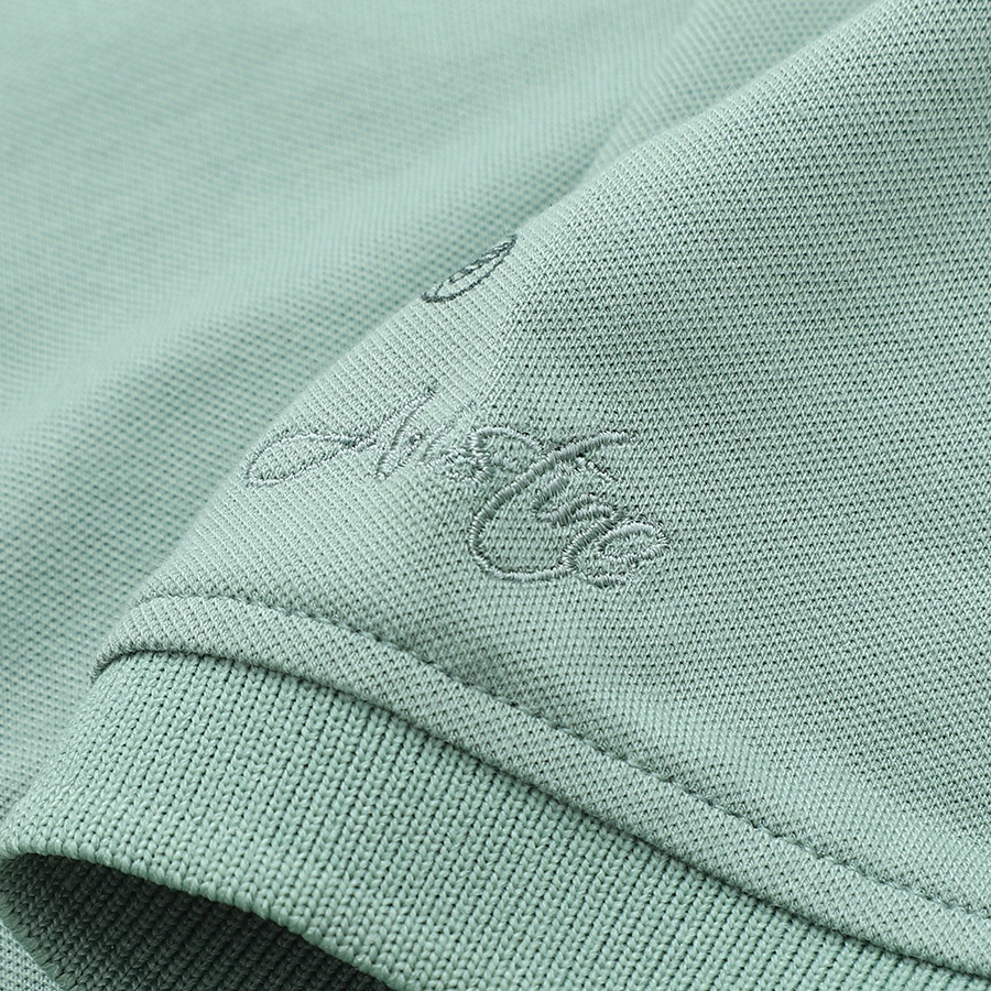 Áo thun polo nam Aristino APS030S2 phông ngắn tay cổ bẻ dáng slim fit ôm nhẹ màu xanh rêu in họa tiết vải cotton cao cấp