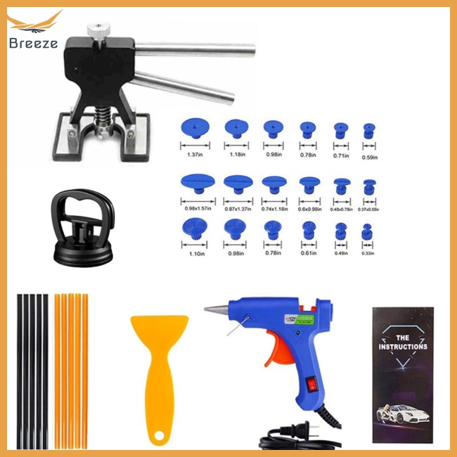 breeze 19pcs/set Auto Paintless Dent  Repair  Kits Car Dent Puller Kits Dent Removal Kits For Automobile Body Motorcycle
