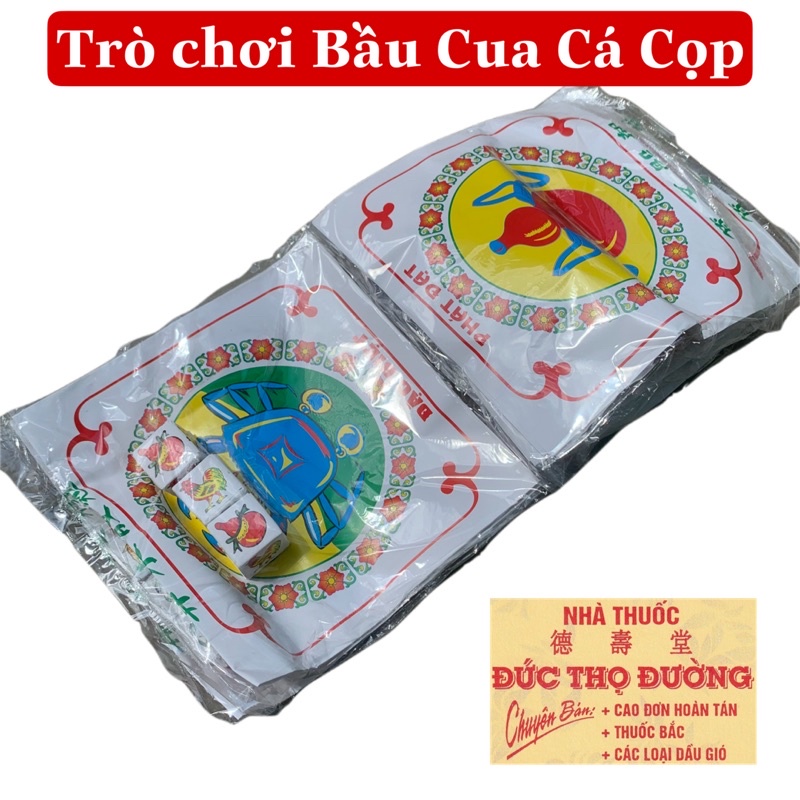 Bầu cua tôm cá - Bầu cua cá cọp - Bộ đồ chơi lắc bầu cua cá cọp xúc xắc bằng xốp