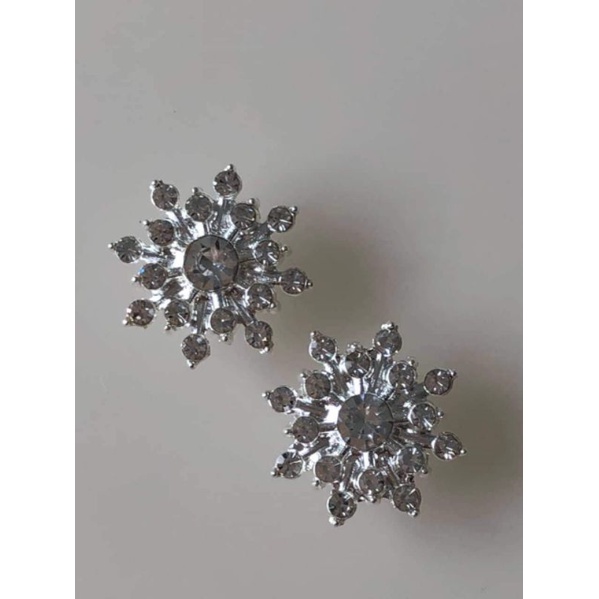 Center hoa kim loại phối đá, ngọctrai 16mm, nguyên liệu làm trâm cài tóc cổ trang, nguyên liệu diy
