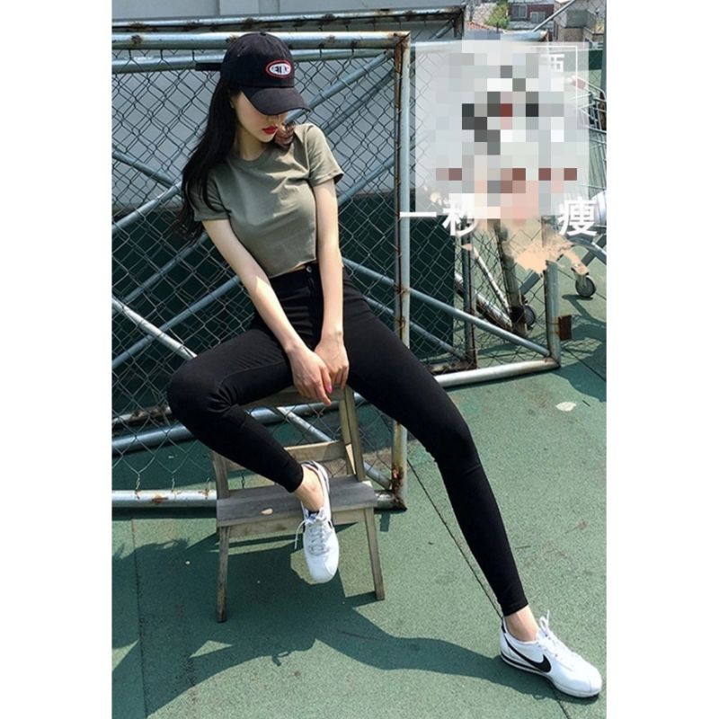 Quần Legging Nữ Cạp Cao Khuy Khóa Trước Chất Vải Umi