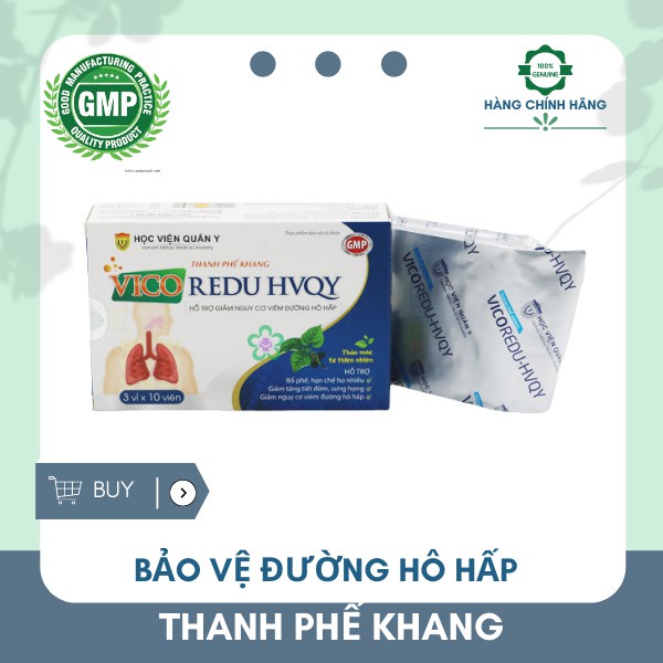 ✅ Thanh Phế Khang Vico Redu - Học Viện Quân Y [Chính Hãng] ✅ Hỗ trợ bổ phế giảm nguy cơ viêm đường hô hấp ho đau họng