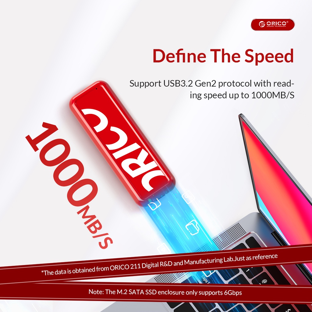 ORICO Thiết Bị Đựng Ổ Cứng Ngoài M.2 NVME SSD UASP USB 3.2 Gen 2 10Gbps M.2 NVME 4TB 2280 2260 2242 2230 SSD (CPM2C3)