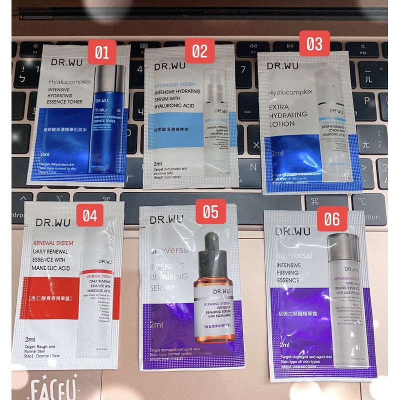 (Sample 2ml) Dr wu các sản phẩm dưỡng da
