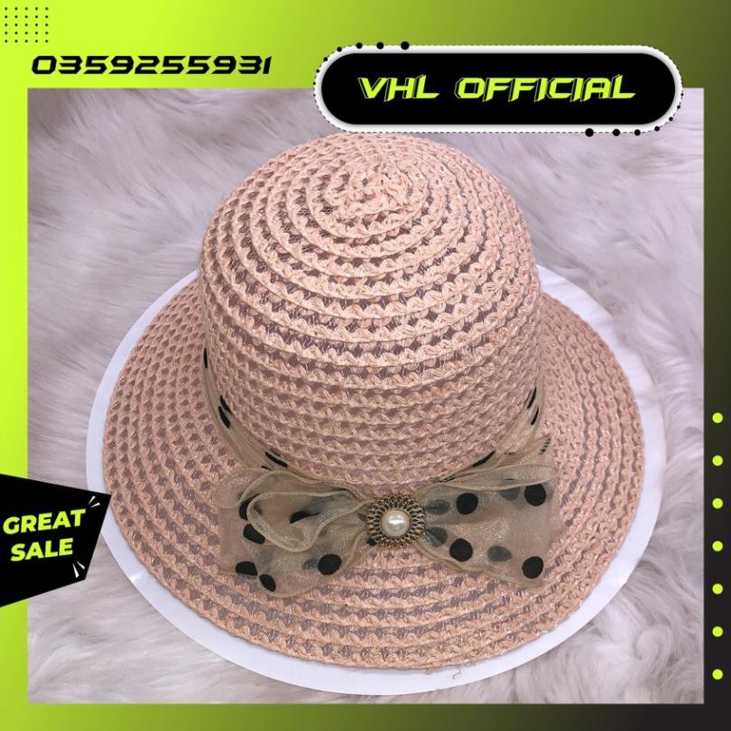 Mũ / Nón Vành- Nón Cói - Nón Đi Biển - Chất Liệu Cói kết Hợp với Lưới - Có Nhiều Màu