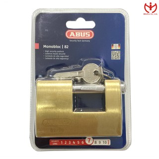 [Hỏa tốc HCM] Khóa cầu ngang ABUS 82/90 thân đồng rộng 90mm chìa răng cưa - MSOFT