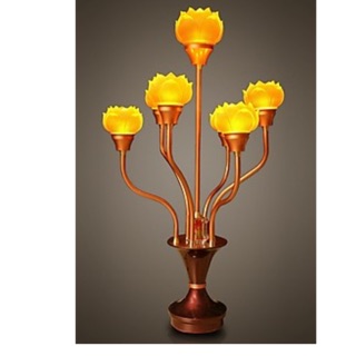 ĐÈN THỜ CAO CẤP 7 BÔNG SEN LƯU LY