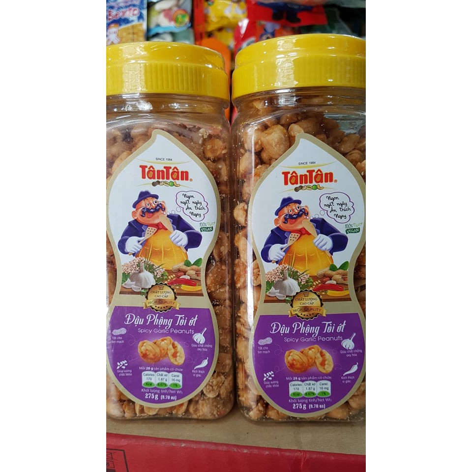 Đậu phộng rang tỏi ớt Tân Tân 275g ( lạc rang tỏi ớt )