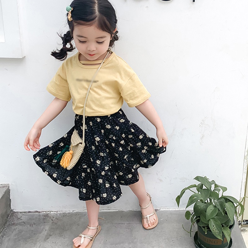 Chân váy dài họa tiết hoa thời trang Hàn Quốc xinh xắn cho bé gái