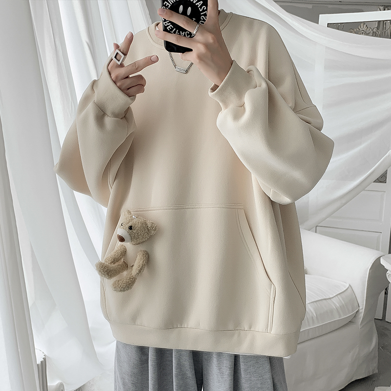 Áo hoodie nam tay dài cổ tròn thời trang | BigBuy360 - bigbuy360.vn