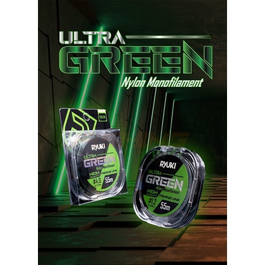 Dây câu Ryuki Ultra Green màu xanh, chắc chắn.