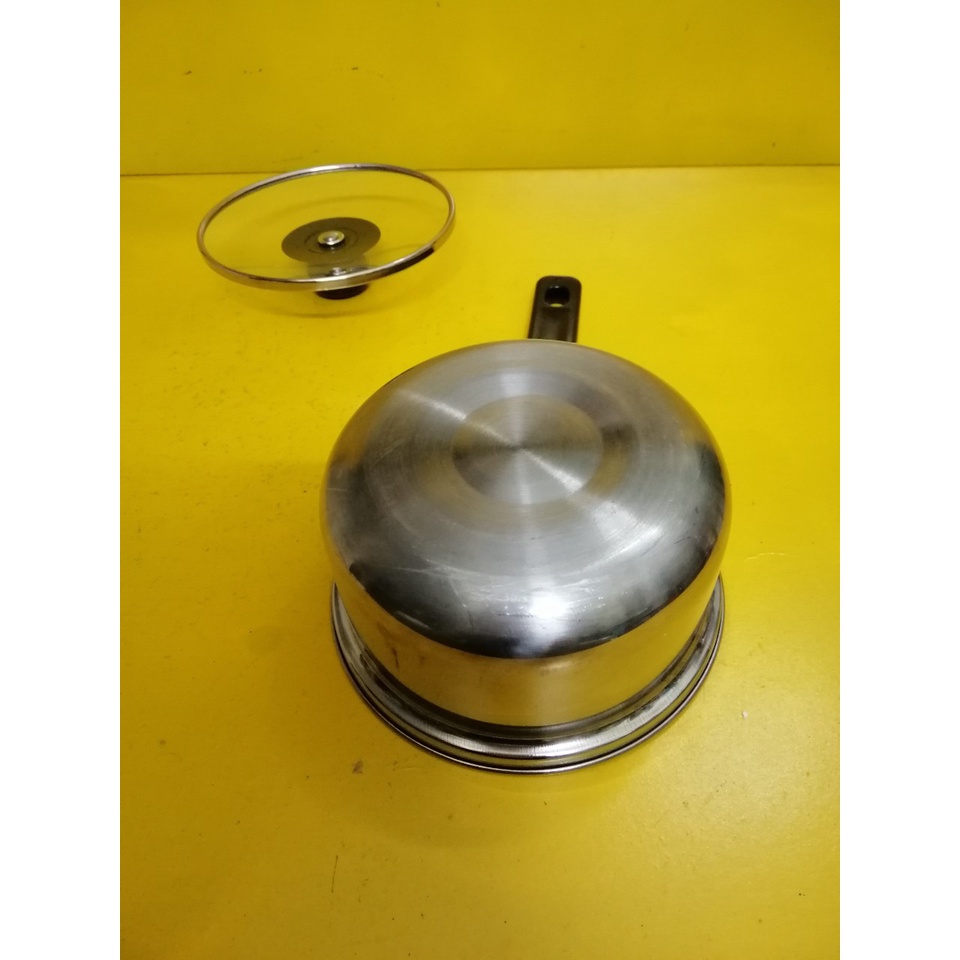 Quánh inox nội địa Nhật, size 15cm, cao 7cm (mã 906), Dùng được bếp từ