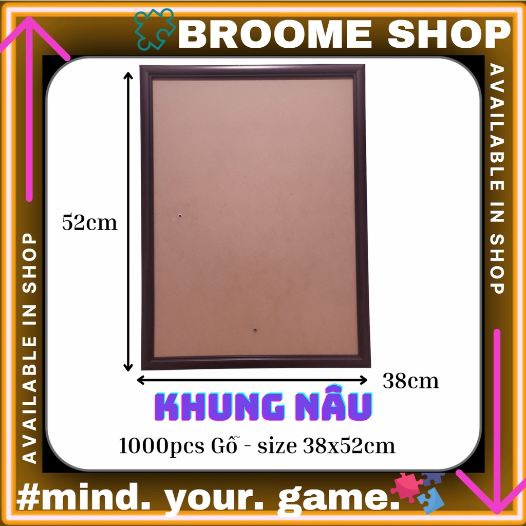 [38x52cm] Khung tranh ghép hình puzzle size 38x52cm Trang trí để bàn hoặc treo tường