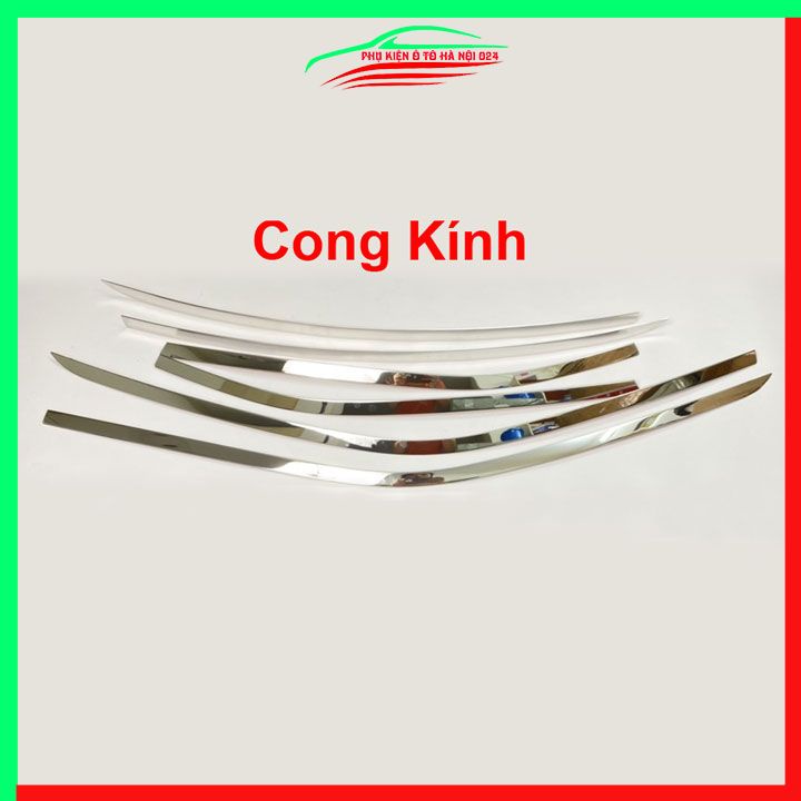 Bộ nẹp viền chân kính cong kính Avanza 2022-2023 Inox sáng bóng chuẩn form xe